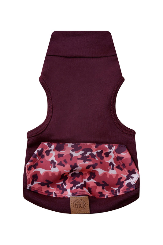 Burgundy Camo Turtleneck