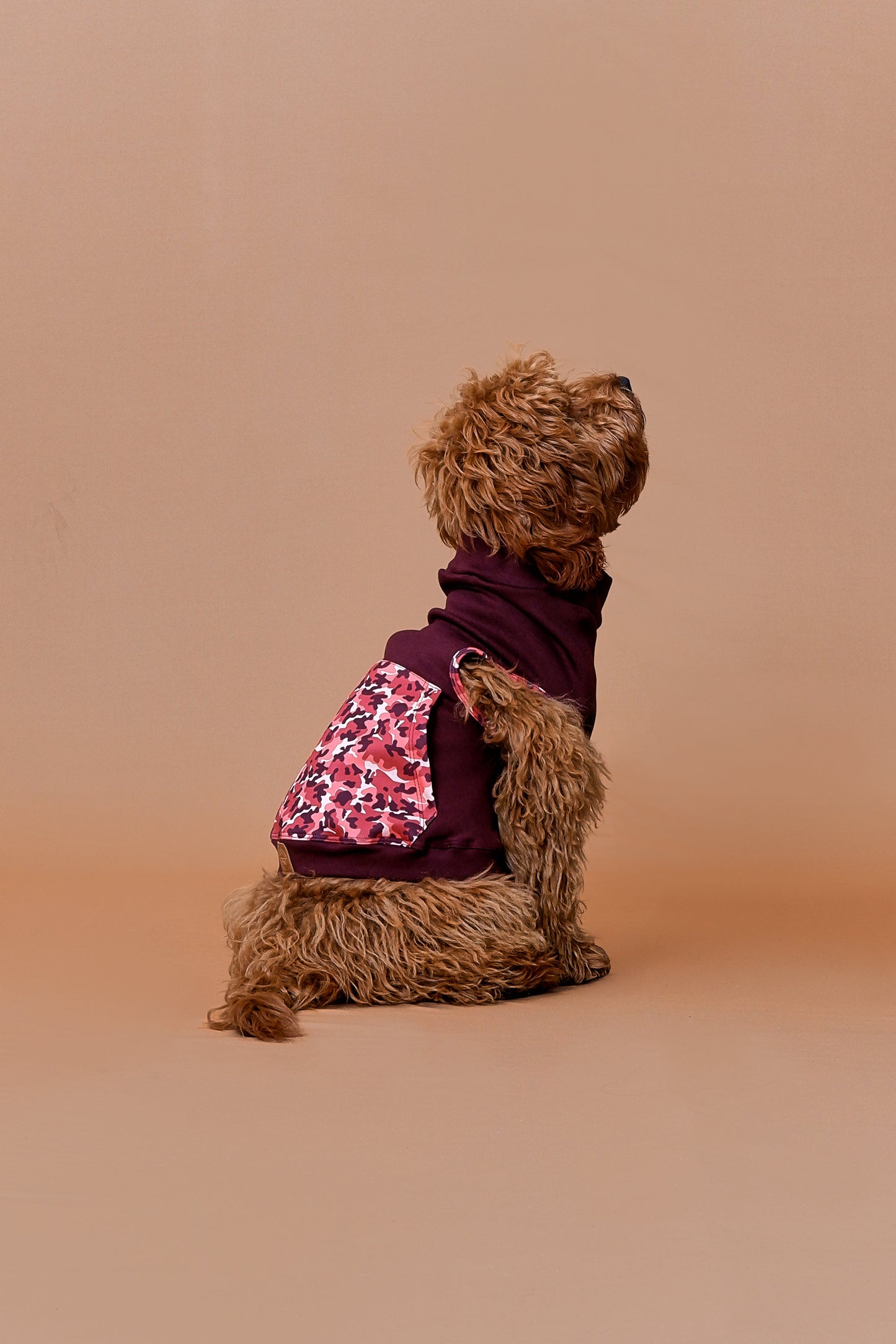 Burgundy Camo Turtleneck