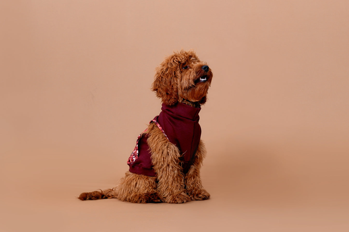 Burgundy Camo Turtleneck