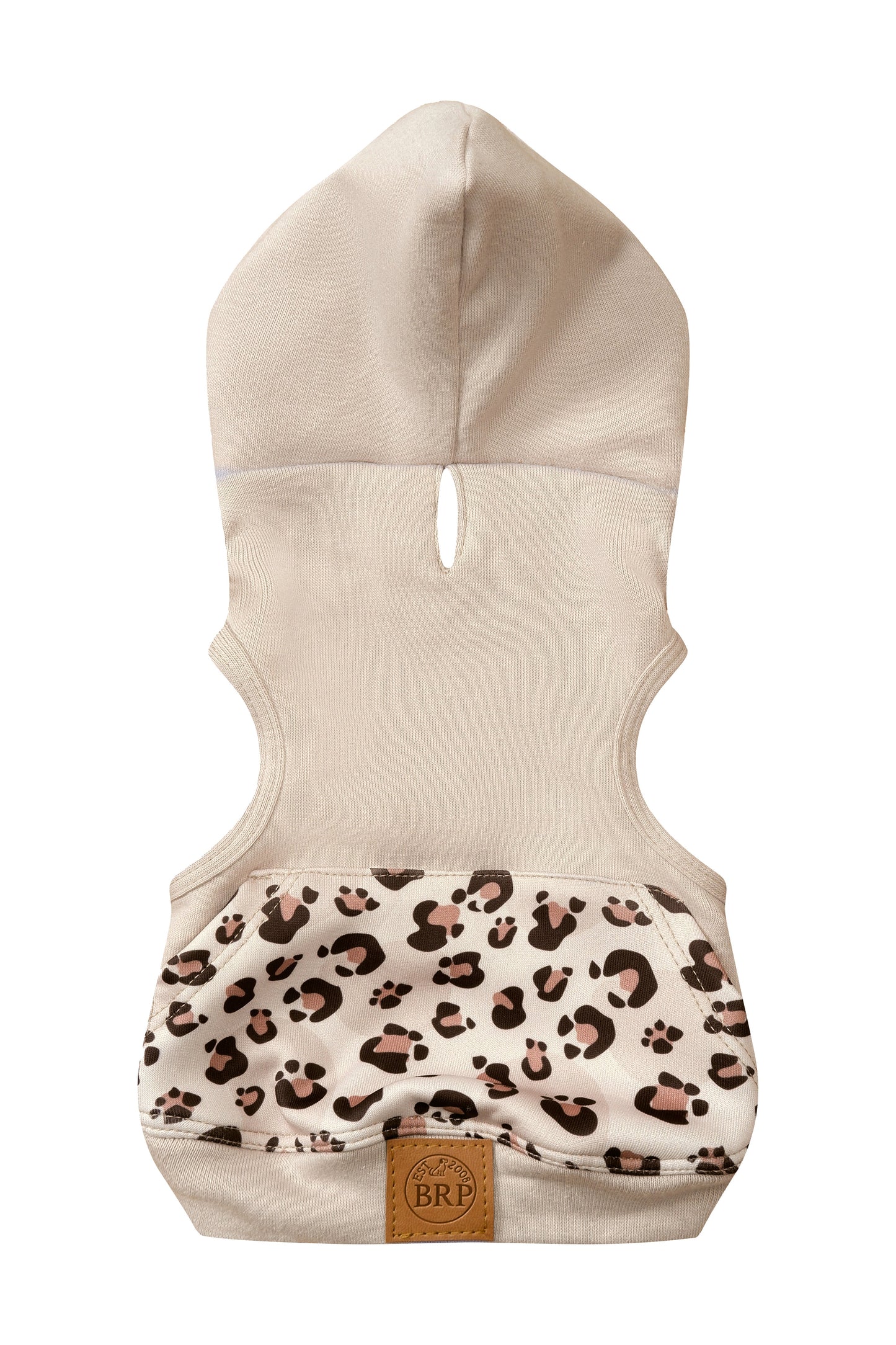 Beige animal print hoodie