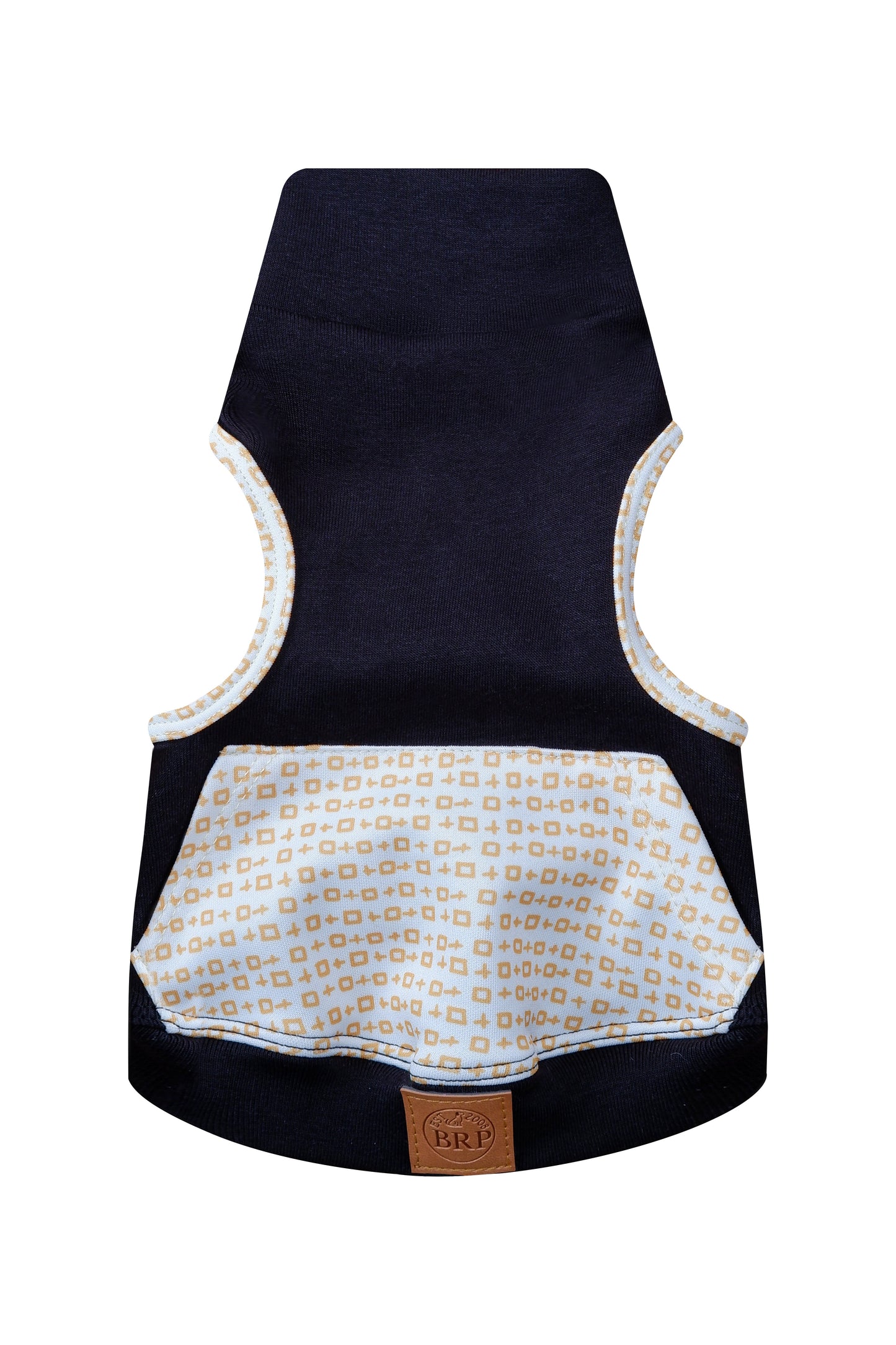 Black cross-print turtleneck