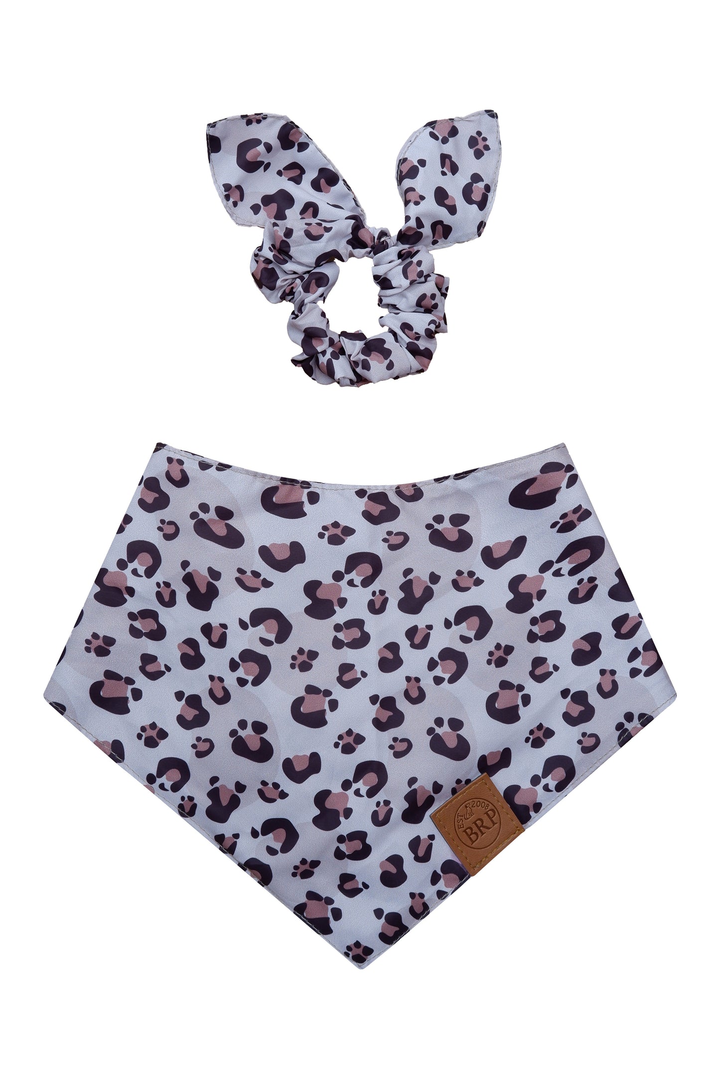 Beige Animal Print Pet Bandana